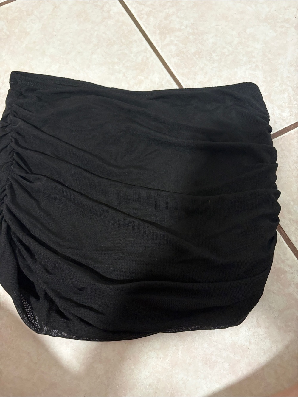 SHEIN Black Ruched Mini Skirt